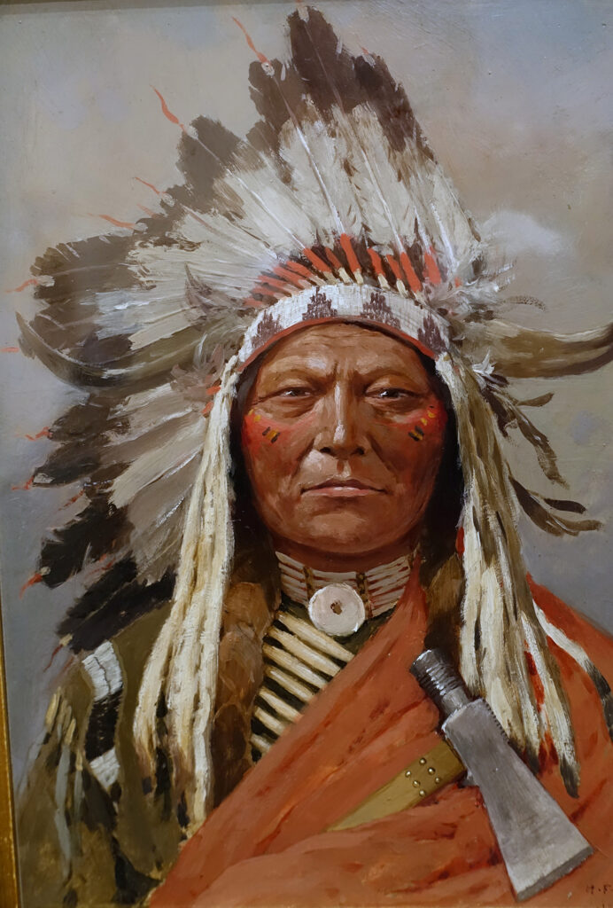 Var den indfødte Sioux-høvding Sitting Bulls verden den samme som de hvide nybyggeres, og oplevede de den blot forskelligt? Eller stak forskellene endnu dybere? (Henry Farny, 1999)
