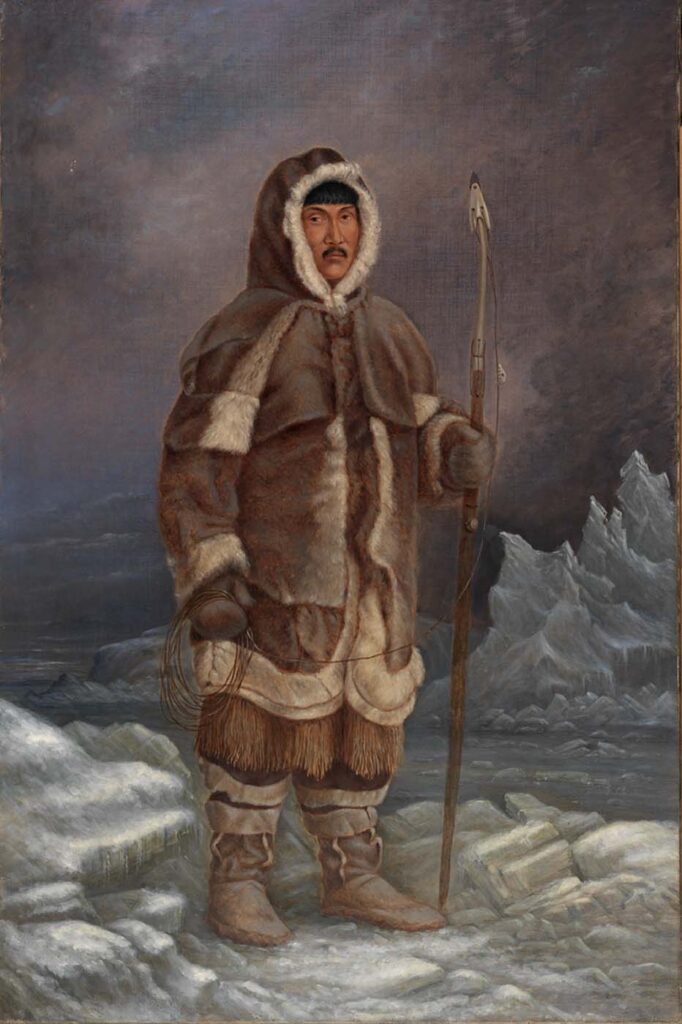 Maleri med titlen "Eskimo Man" (Antonio Zeno Shindler, 1899).