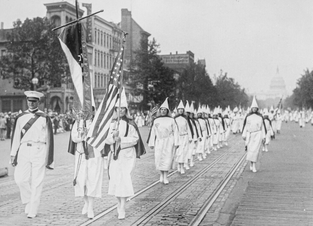 Ku Klux Klan Parade, Pennsylvania Avenue, 1928 (National Archives and Records Administration)