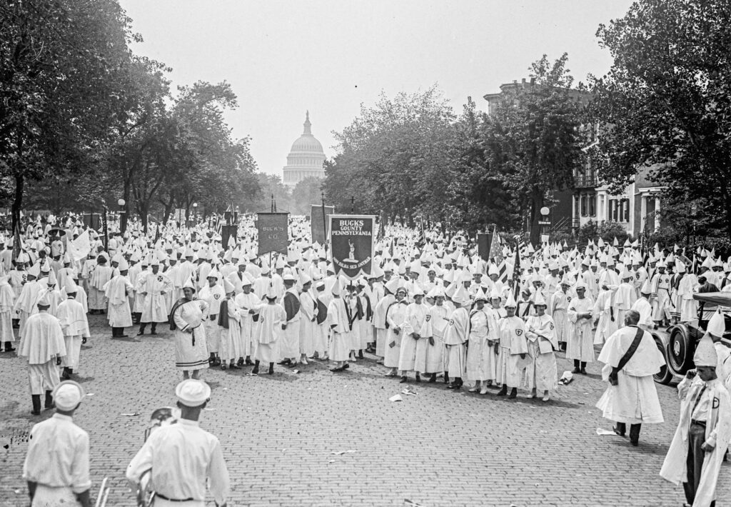 Ku Klux Klan Parade, Pennsylvania Avenue, 1925 (United States Library of Congress)