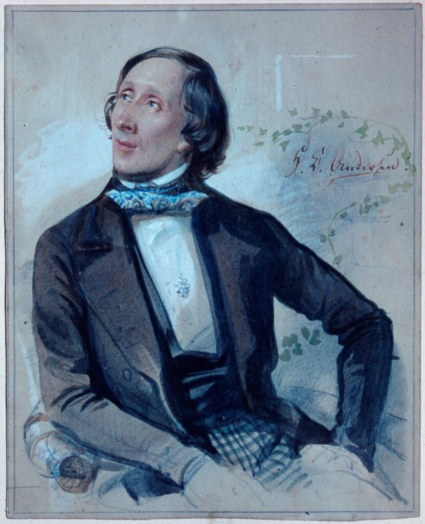 Portræt af H.C. Andersen som 40-årig (Carl Hartmann, 1845)