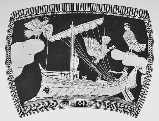 Efter terracotta-vase, ca. 380-370 f.v.t. (grafik af Adolf Furtwängle, 1907)