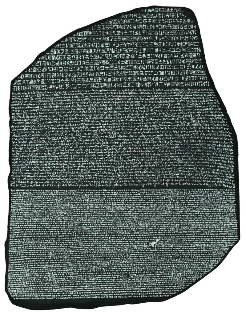 Under Napoleons felttog i Egypten fandt nogle soldater i 1799 en ¾ ton tung stele med inskriptioner på 3 sprog, hvilket 20 år senere skulle vise sig at være nøglen til at læse oldtidens egyptiske hieroglyffer takket være det franske sproggeni Jean-François Champollion. Oversættelser kan være vanskelige, ikke mindst at døde sprog, men 'oversættelser' af verdensperspektiver, hvis grundanskuelser er vidt forskellige fra det, de oversættes til, er langt mere problematisk