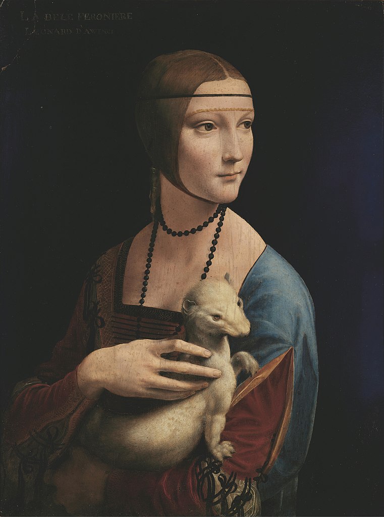 Lady med hermelin af Leonardo da Vinci (1489-90) var blandt inspirationskilderne til Philip Pullmans animistiske daimon-koncept i 'His Dark Materials', hvor 'dyrepersoner' er knyttet til mennesker