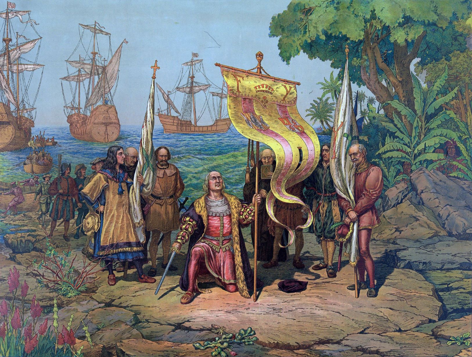 Columbus taking possession of the new country (ukendt kunstner, 1893)