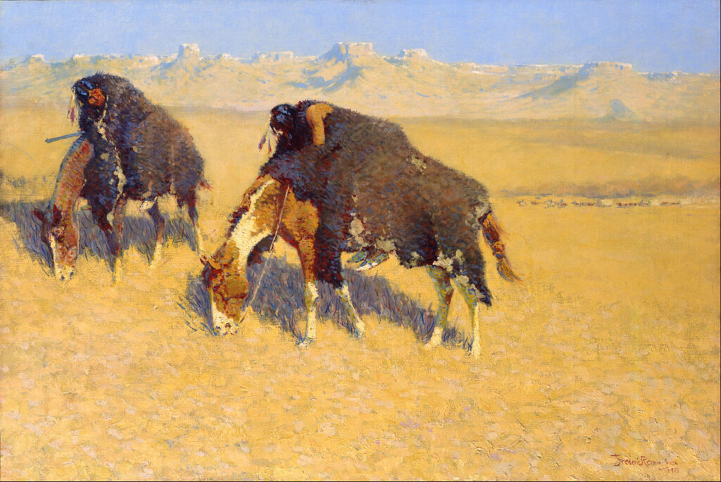 Indians Simulating Buffalo (Frederic Remington, 1908)